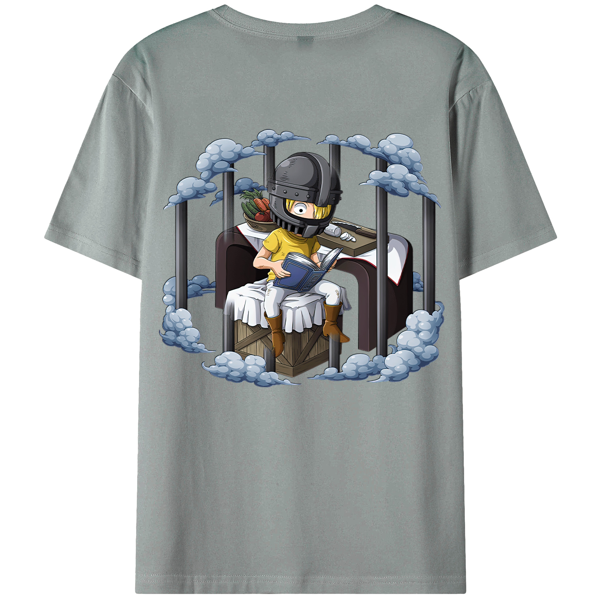 （画像用） ワンピース サンジ ONE PIECE Sanji 綿100％ メンズ半袖Tシャツ（バックプリント） 通気性